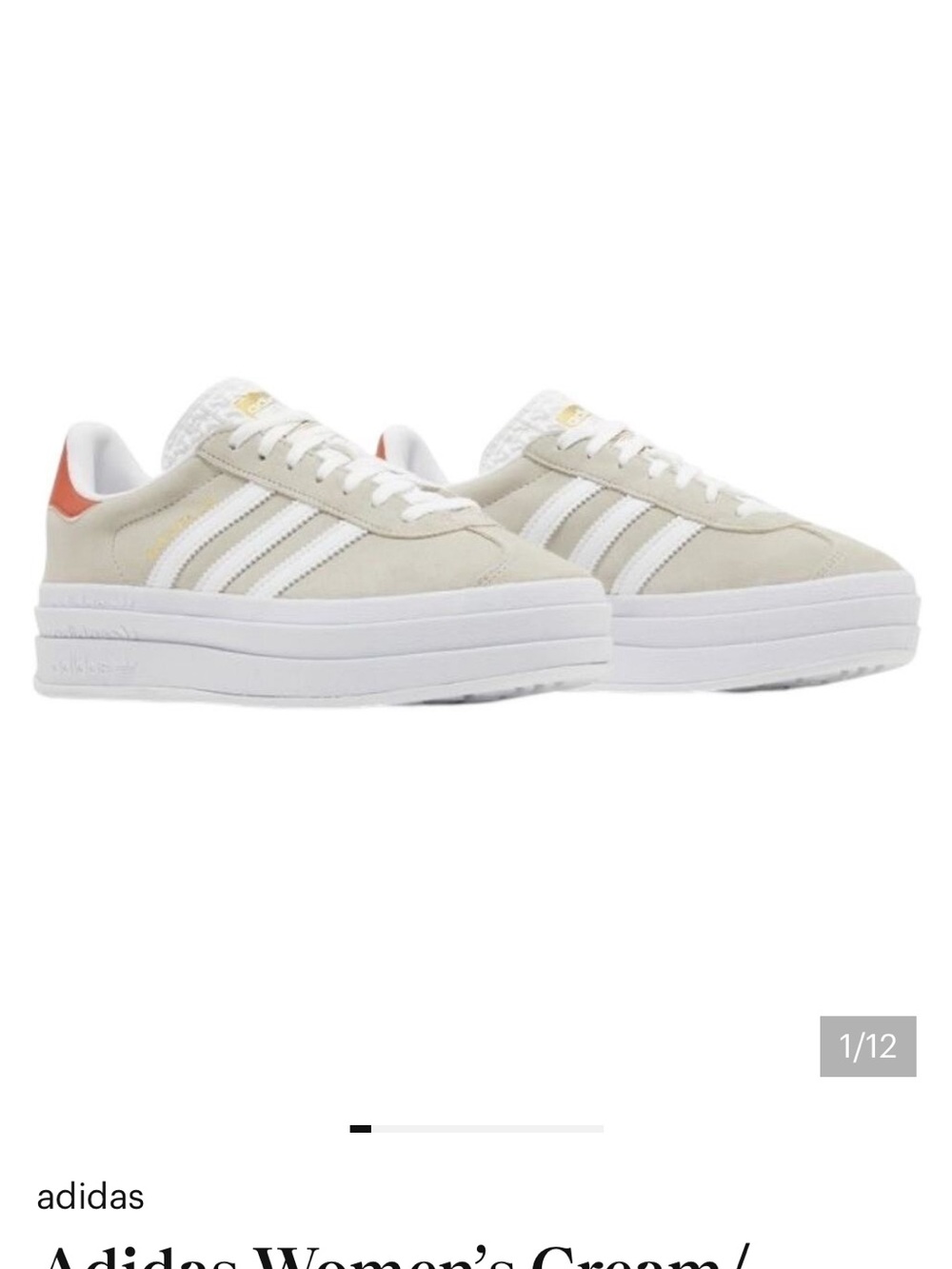 Adidas Bold Gazelle Cream shoes